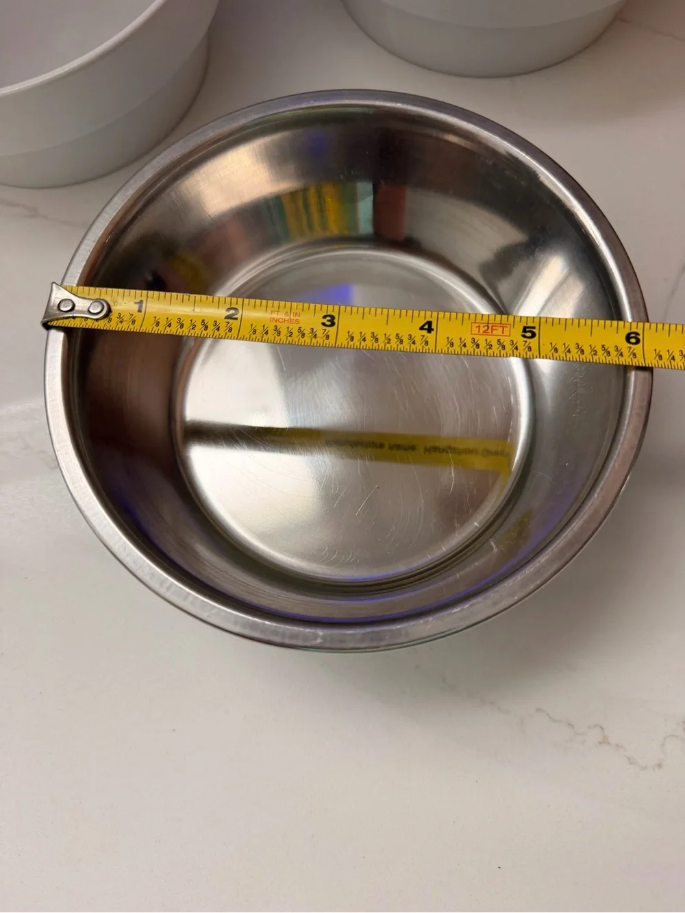 Blue Stainless Steel Pet Bowl & White Silicone Base and Two White Ceramic Bowls